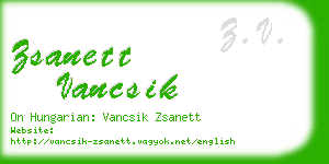 zsanett vancsik business card